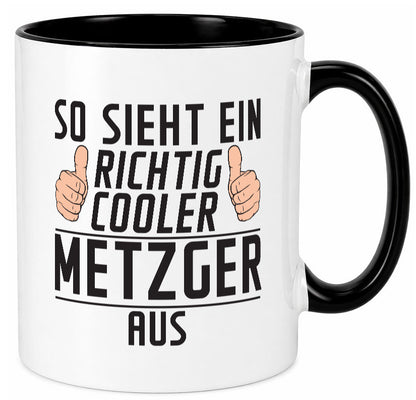 Richtig Cooler Metzger | Fleischer Metzgerei Geschenk Humor Geschenkidee Tasse