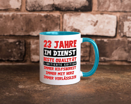 23 Jahre im Dienst | Jubiläum Arbeit v9 Humor Kollegen Büro Geschenkidee Tasse