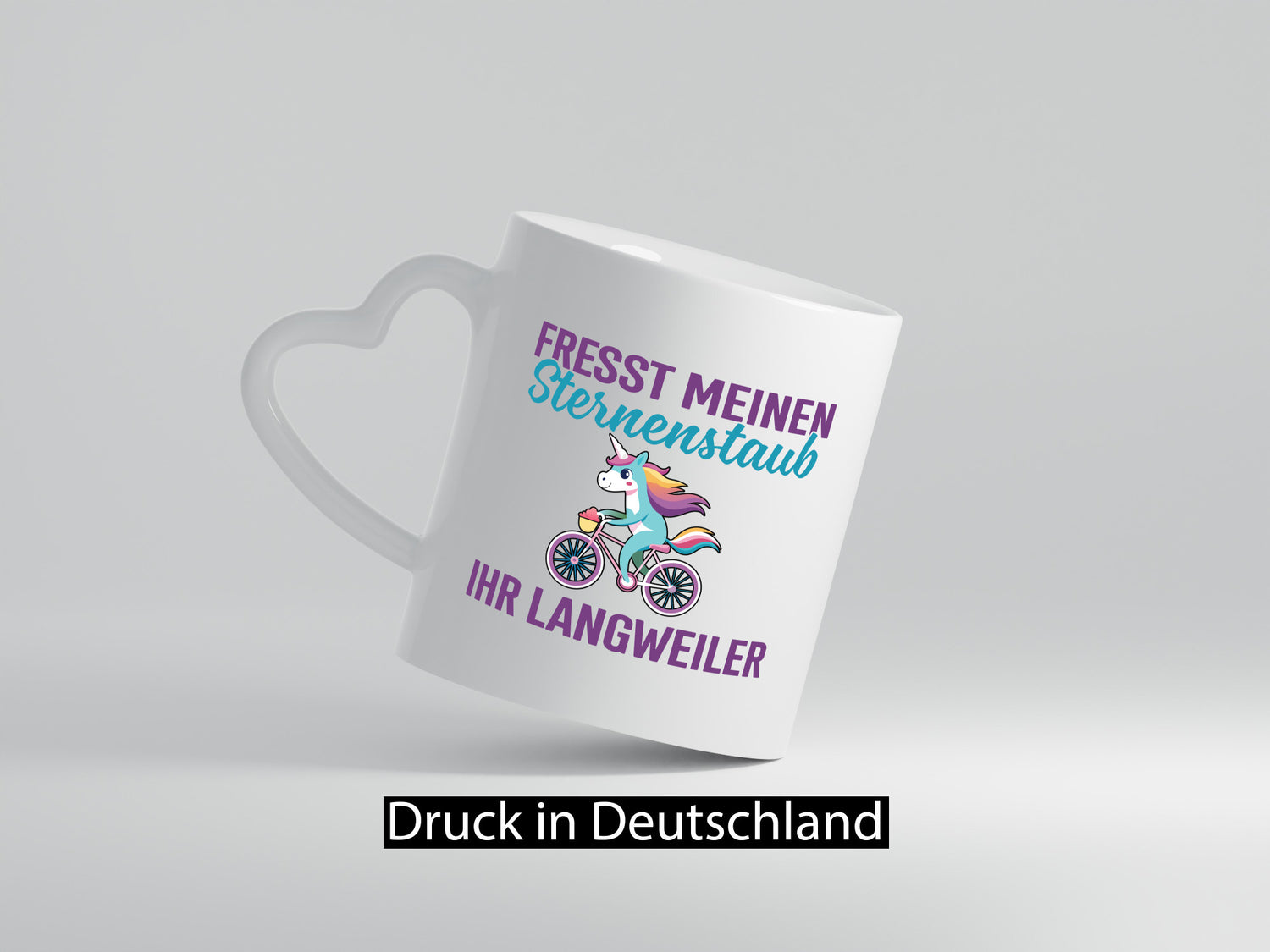 Fresst meinen Sternenstaub | Einhorn Fahrendes v2 Humor Geschenkidee Tasse