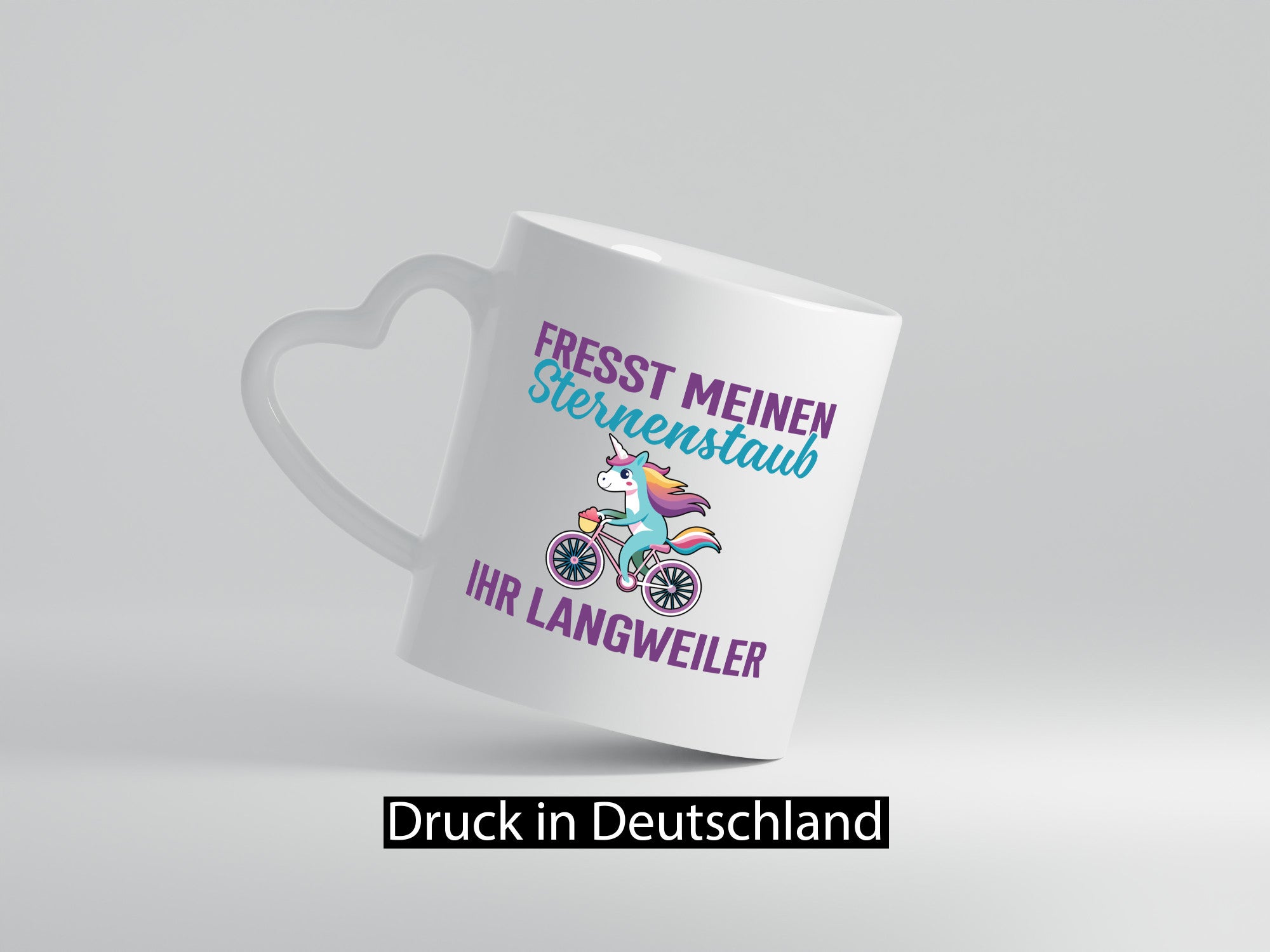 Fresst meinen Sternenstaub | Einhorn Fahrendes v2 Humor Geschenkidee Tasse