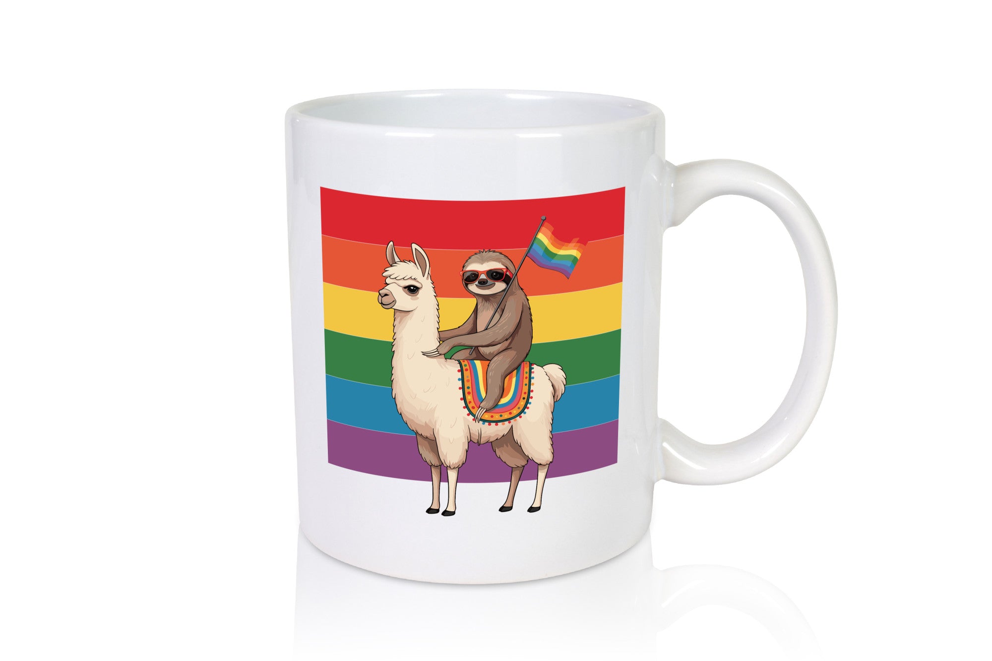 Lama | Faultier Regenbogen Sunset LGBT lustiger Spruch Geschenk Tierliebhaber