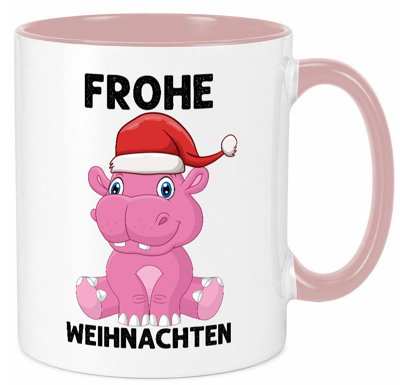 Frohe Weihnachten | Weihnachtstiere Nilpferd Humor Tierliebhaber Geschenkidee Tasse