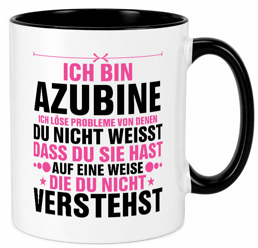 Löse Probleme: Azubine | Ausbildung Lehre Lehrling Geschenk Humor Geschenkidee Tasse