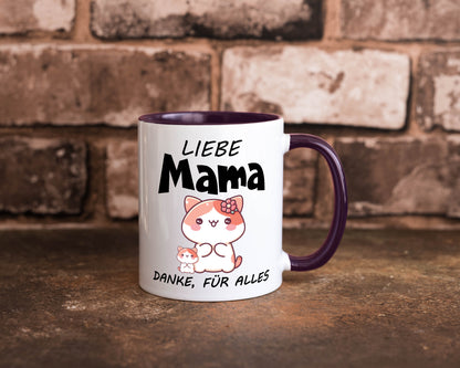 Liebe Mama Danke, für alles | Muttertag Beste Geschenk Familie Geschenkidee Tasse