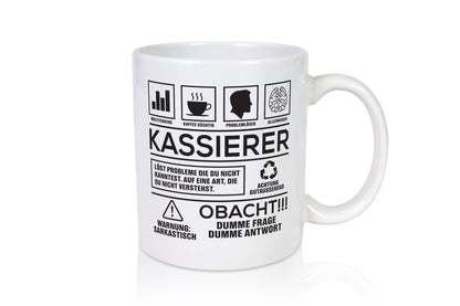 Achtung Probleme Kassierer Humor Geschenkidee Tasse