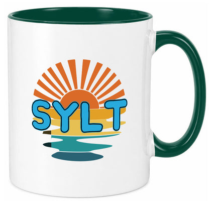 Sylt Tasse | Sonnenuntergang Sylter Möwen Motiv Geschenkidee Humor