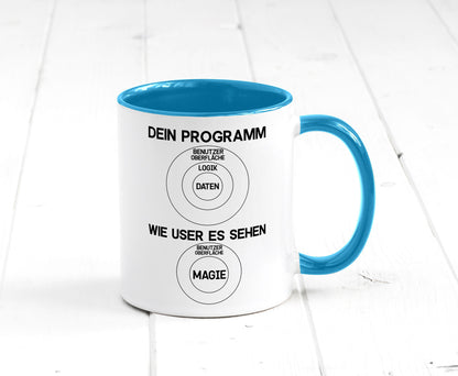 Wie User dein Programm sehen | Programmierer Magie Witz Geschenkidee Humor Tasse