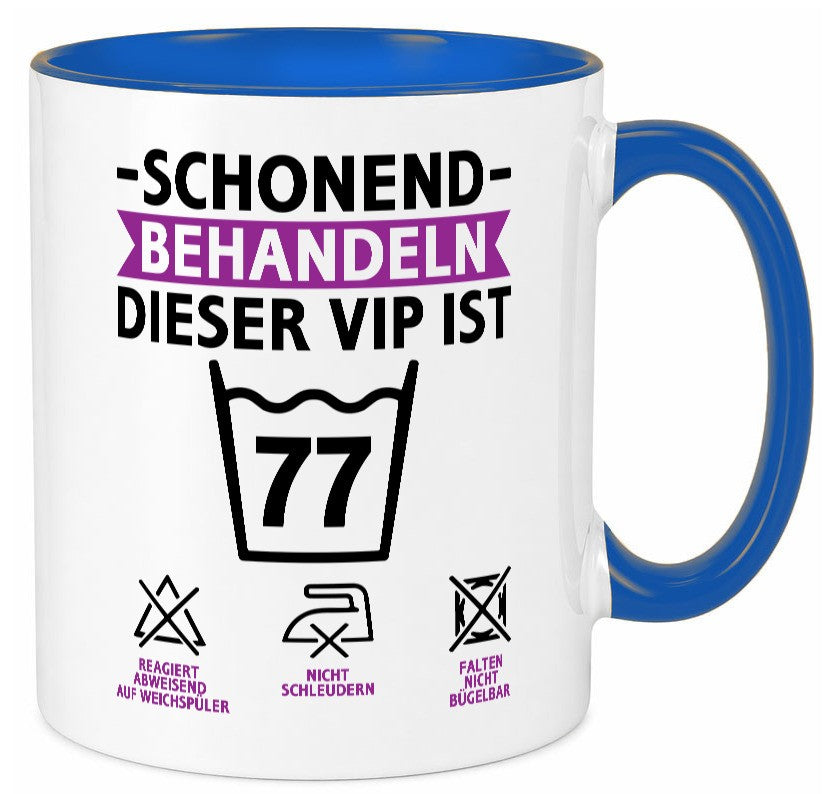 77 Geburtstag | schonend behandeln Jahre v2 lustig Geschenkidee Geschenk Tasse