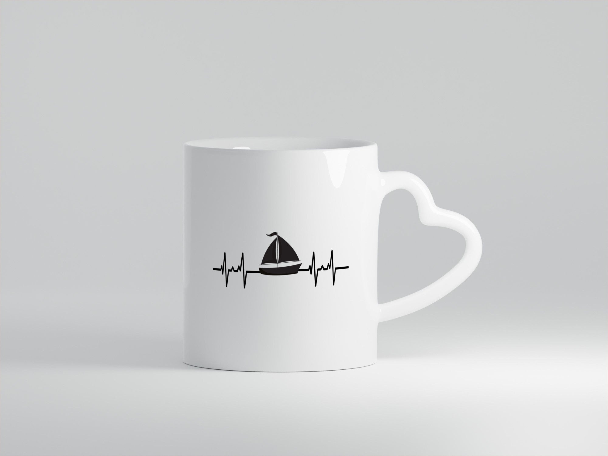 Segelboot Herzschlag | Motiv Segler segeln Boot lustiger Spruch Geschenk Humor