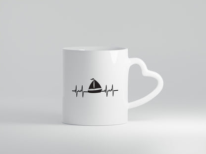 Segelboot Herzschlag | Motiv Segler segeln Boot lustiger Spruch Geschenk Humor