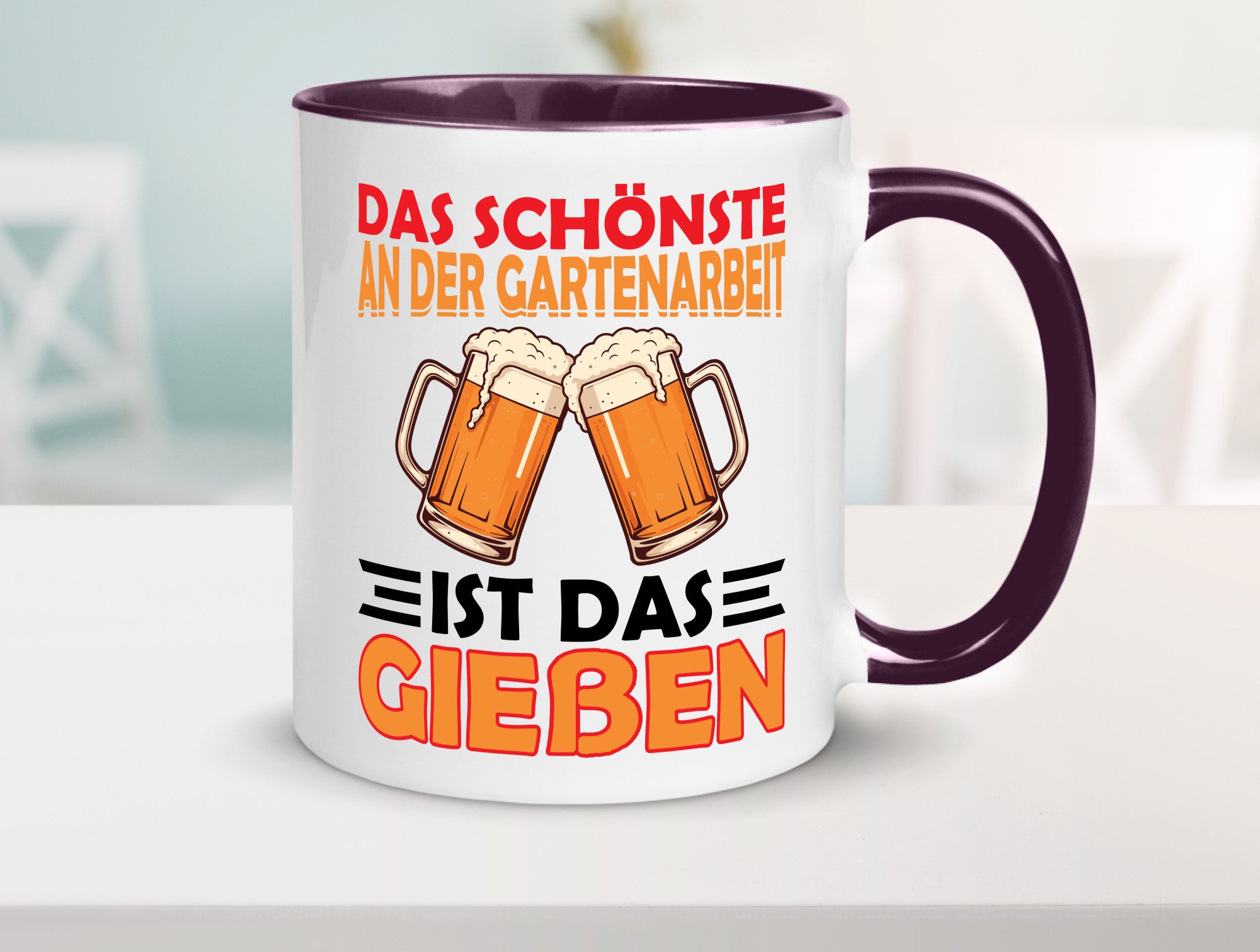 Das schönste an gartenarbeit ist Gießen | Biertrinker Geschenkidee Arbeit