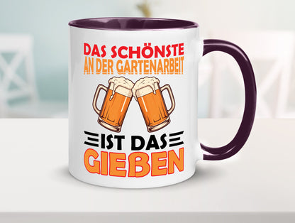Das schönste an gartenarbeit ist Gießen | Biertrinker Geschenkidee Arbeit
