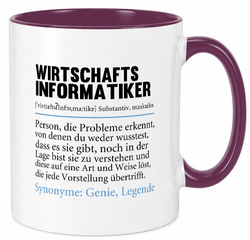 Wirtschaftsinformatiker | Beruf Wirtschaft Informatik lustig Arbeit Kollegen Tasse
