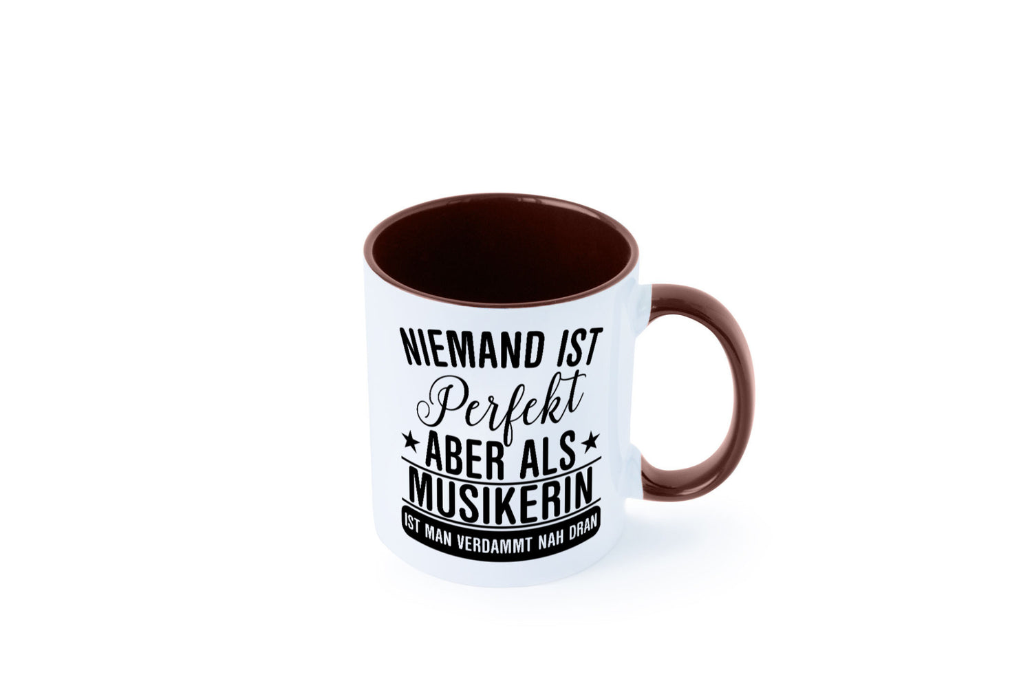 Verdammt nah dran: Musikerin | Musik Musikantin Geschenkidee Humor Tasse