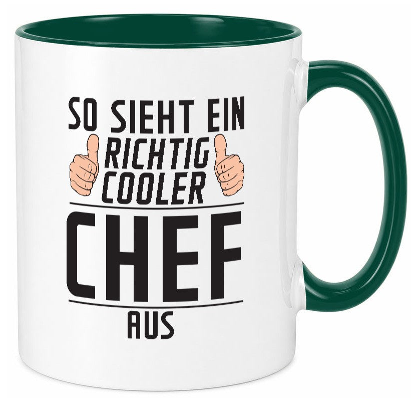 Richtig Cooler Chef | Führungskraft Vorgesetzter lustig Arbeit Kollegen Büro Tasse