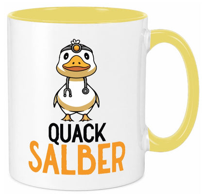 Quacksalber | witzige Ente Comic Arzt Ãrztin v2 Geschenkidee Humor Tasse