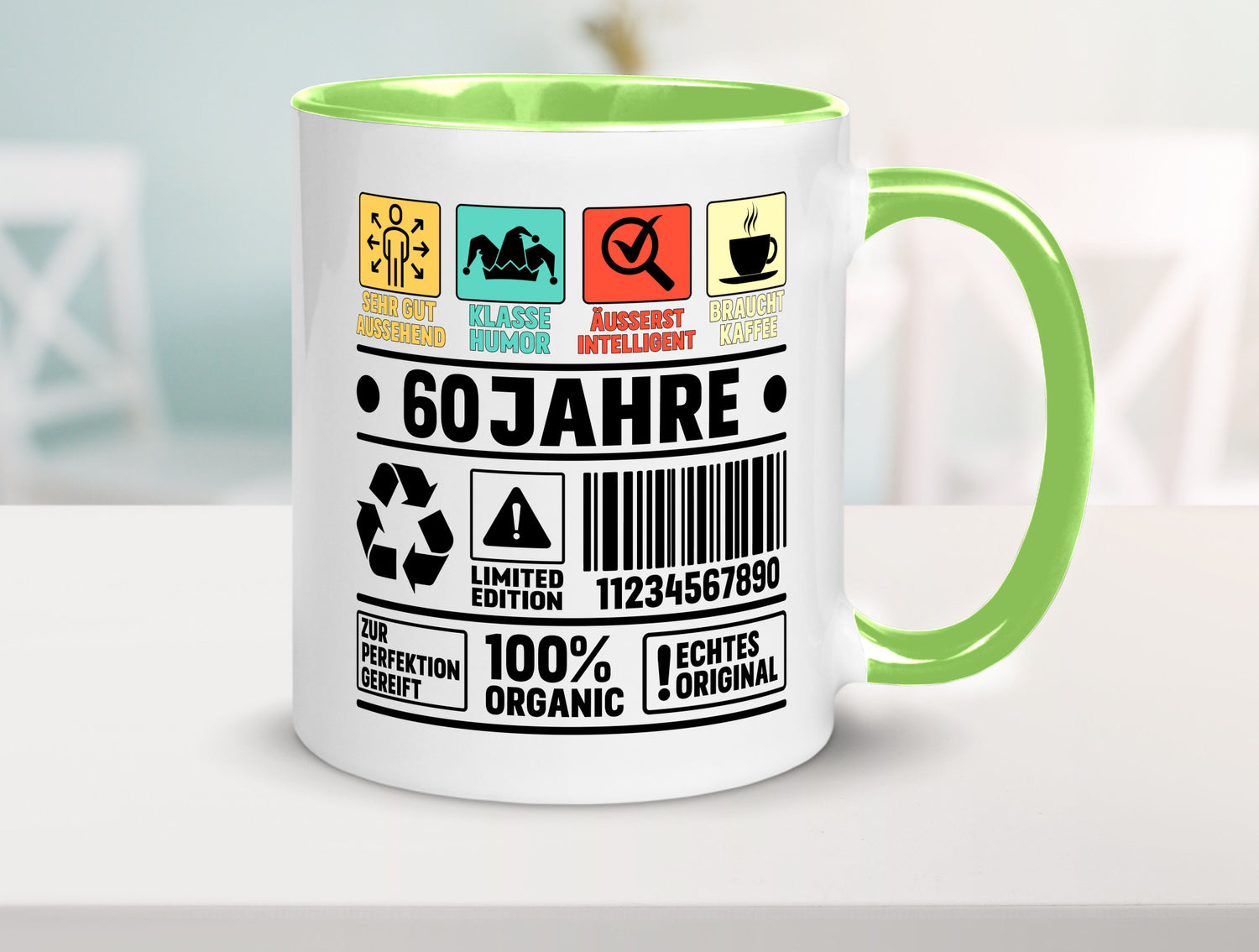 60. Geburtstag | 60 Jahre Humor Limited Edition Geschenkidee Tasse