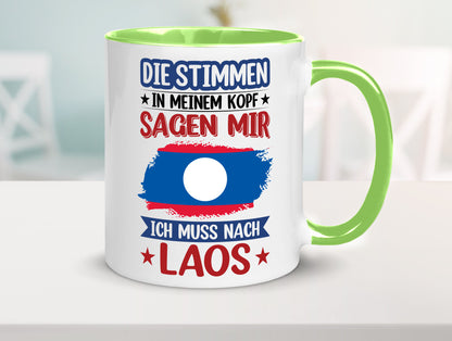 Laos | Urlaub Stimmen in meinem Kopf Traumland lustig Humor Geschenkidee