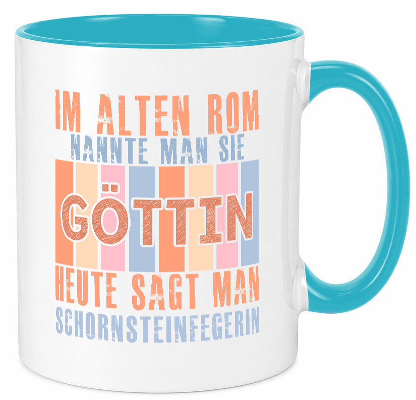 Heute sagt man: Schornsteinfegerin | Kaminkehrer Geschenkidee Humor Tasse