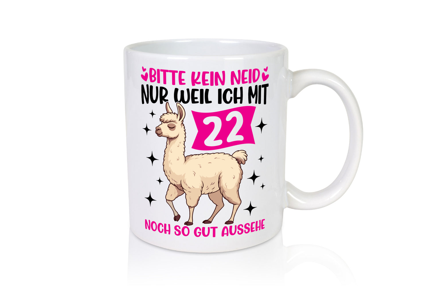 22. Geburtstag | 22 Jahre Lama gut aussehen lustig Geschenkidee Geschenk Tasse