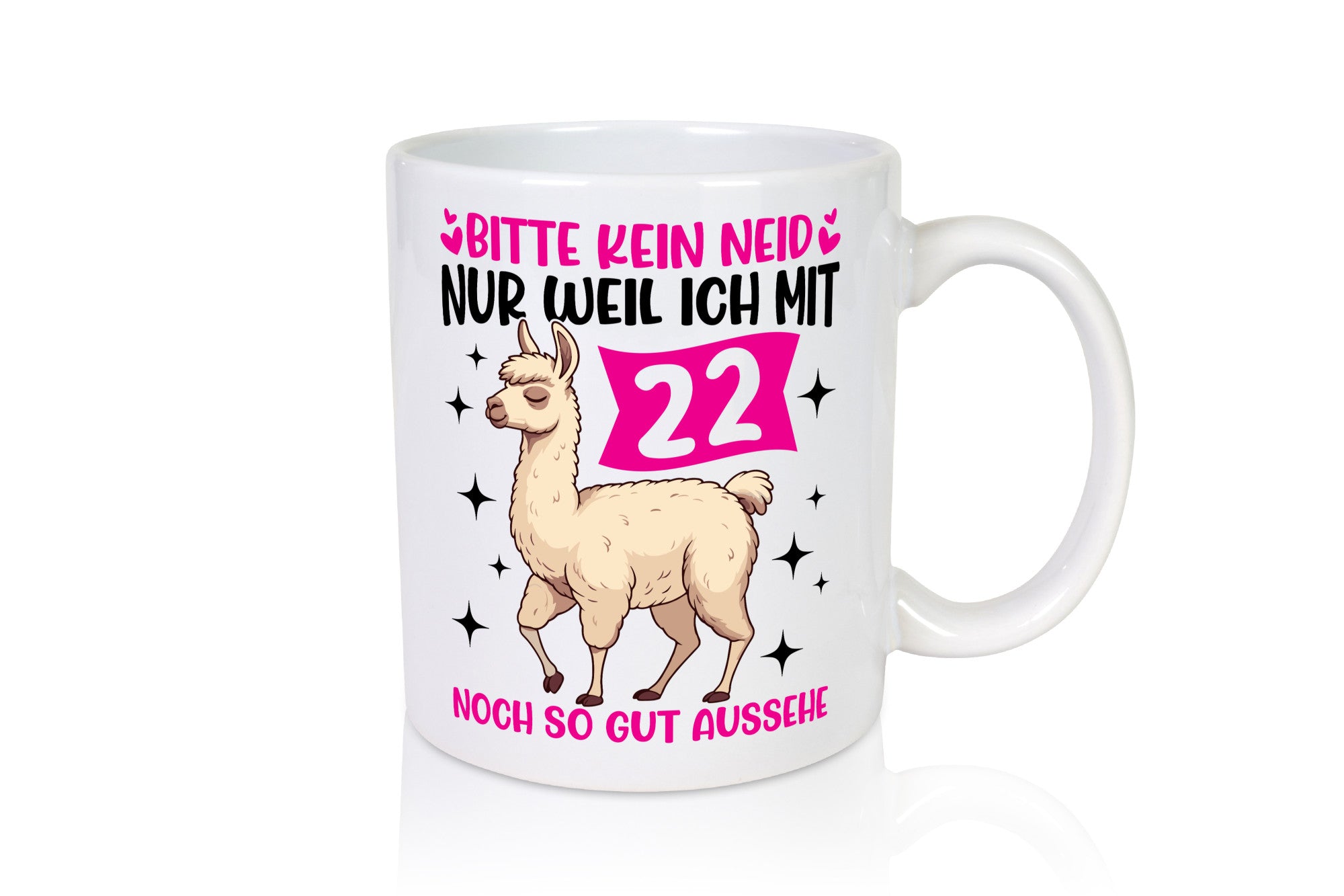 22. Geburtstag | 22 Jahre Lama gut aussehen lustig Geschenkidee Geschenk Tasse
