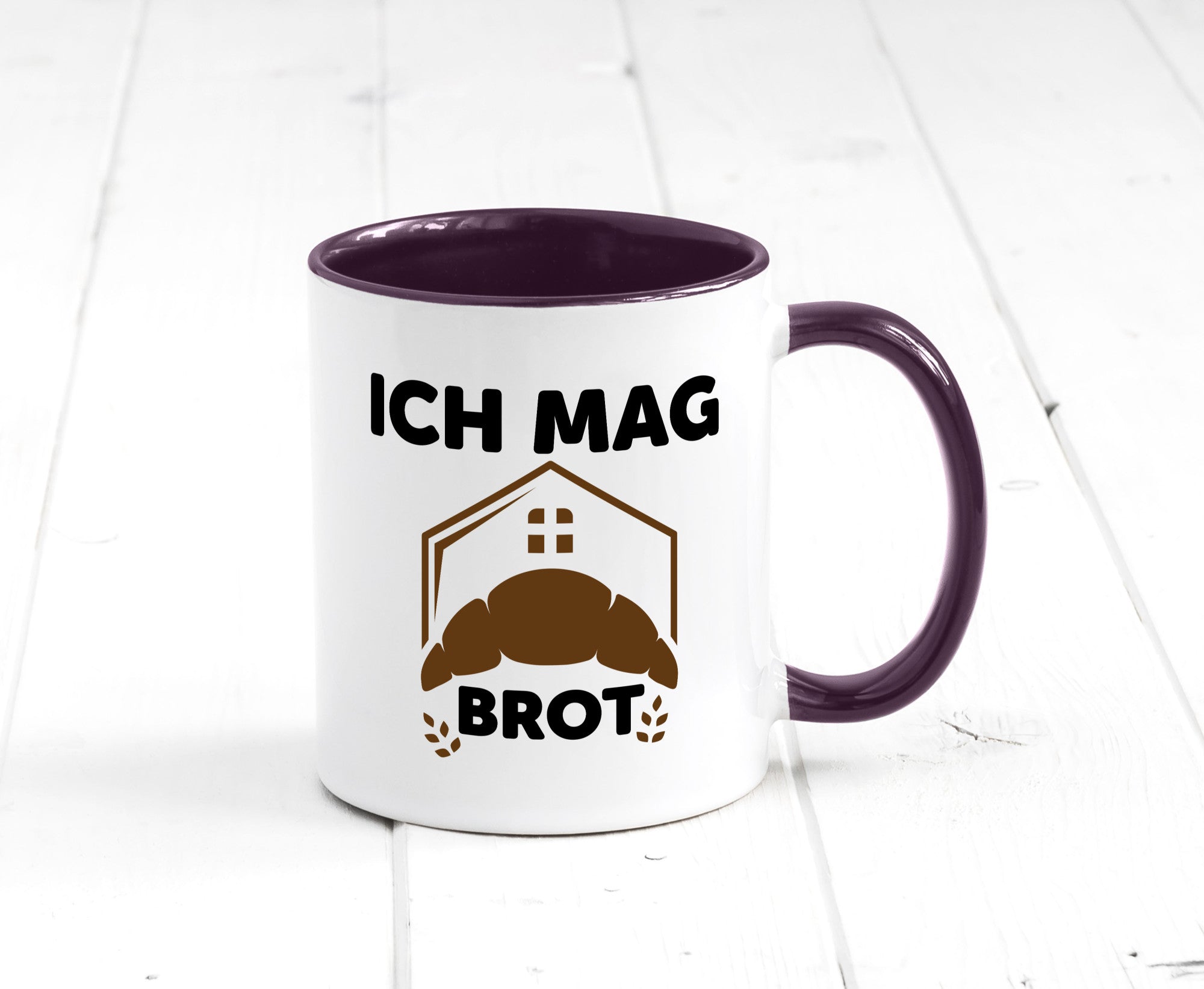 Ich mag Brot | Bäcker backen lustiger Spruch Geschenk Humor Geschenkidee Tasse