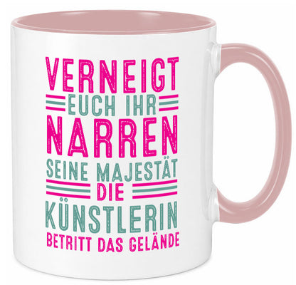 Verneigt euch: Künstlerin| Kunst lustiger Spruch Geschenk Humor Geschenkidee