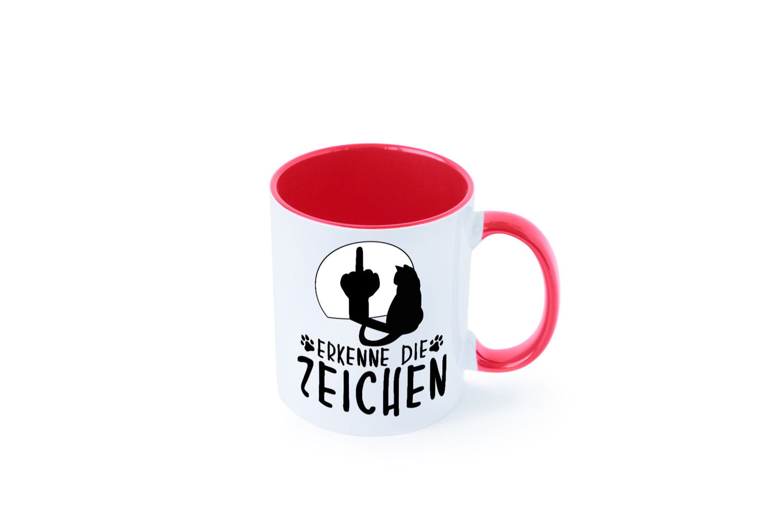 Erkenne die Zeichen | Katze Humor Tierliebhaber Geschenkidee Tasse