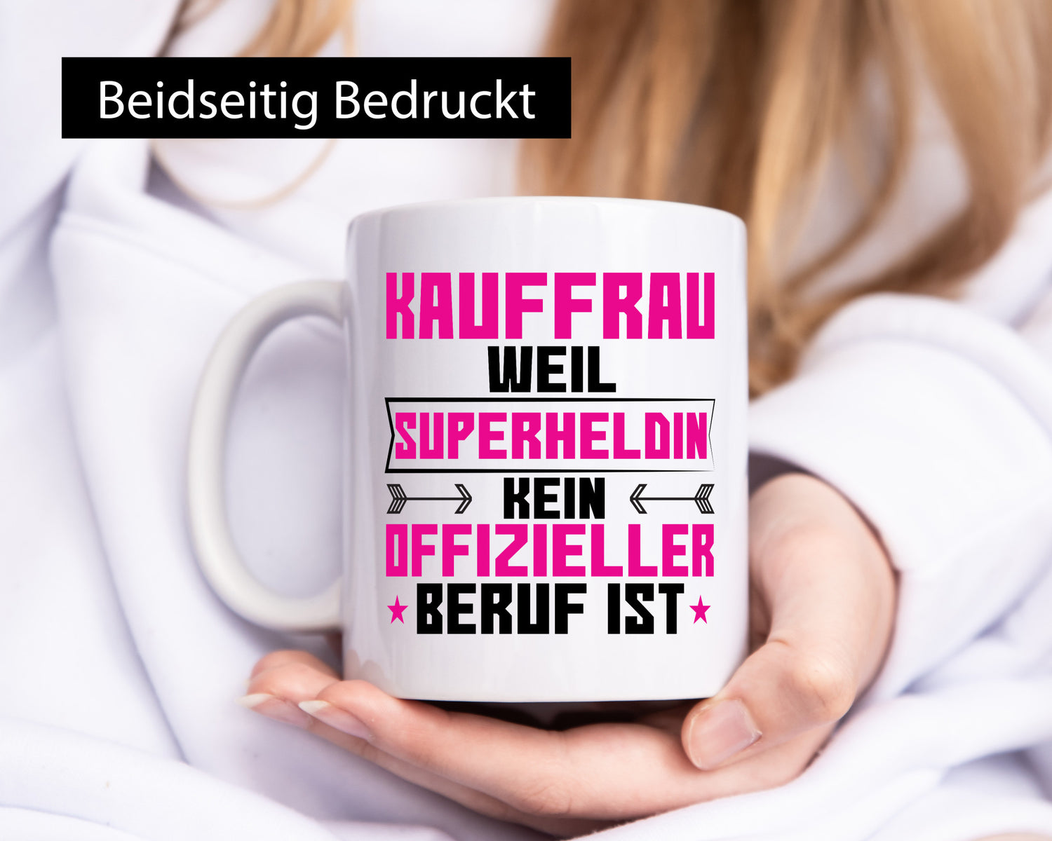 Superheldin Kauffrau | Kauffrauen lustig Humor Geschenkidee Geschenk Tasse