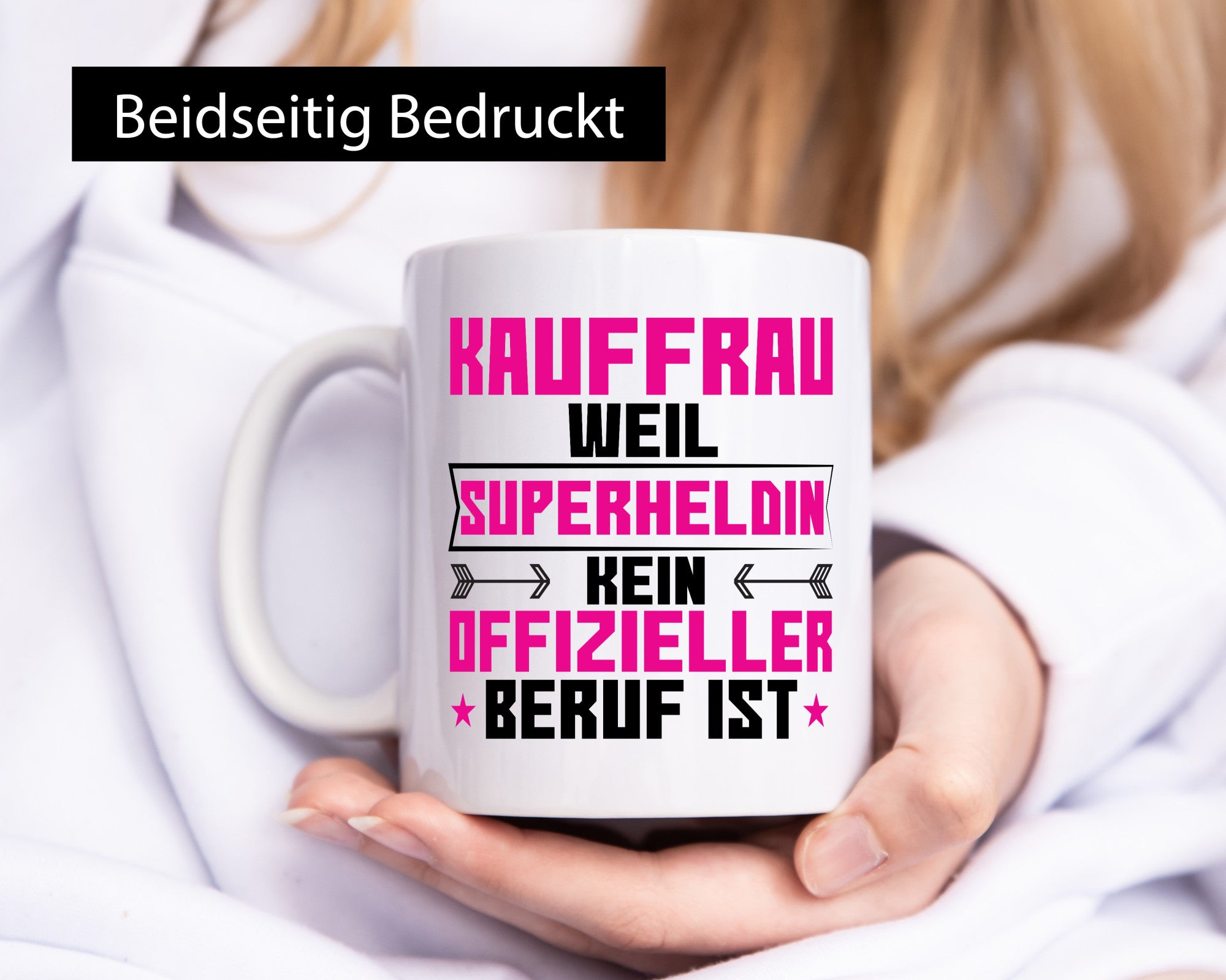 Superheldin Kauffrau | Kauffrauen lustig Humor Geschenkidee Geschenk Tasse