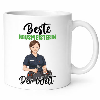 Beste Hausmeisterin | Hauswart v2 Humor Geschenkidee Tasse