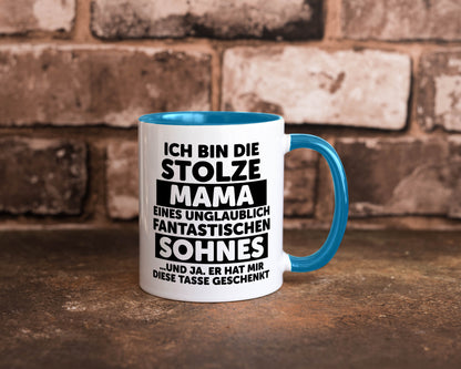 Stolze Mama | Fantastischer Sohn Beste Humor Familie Geschenkidee Tasse