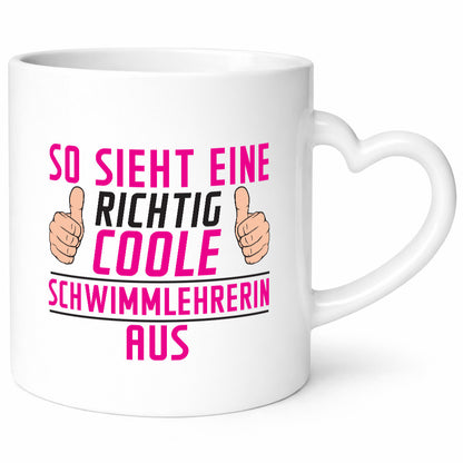 Richtig Coole Schwimmlehrerin | schwimmen Lehrer Sport Humor Geschenkidee Tasse