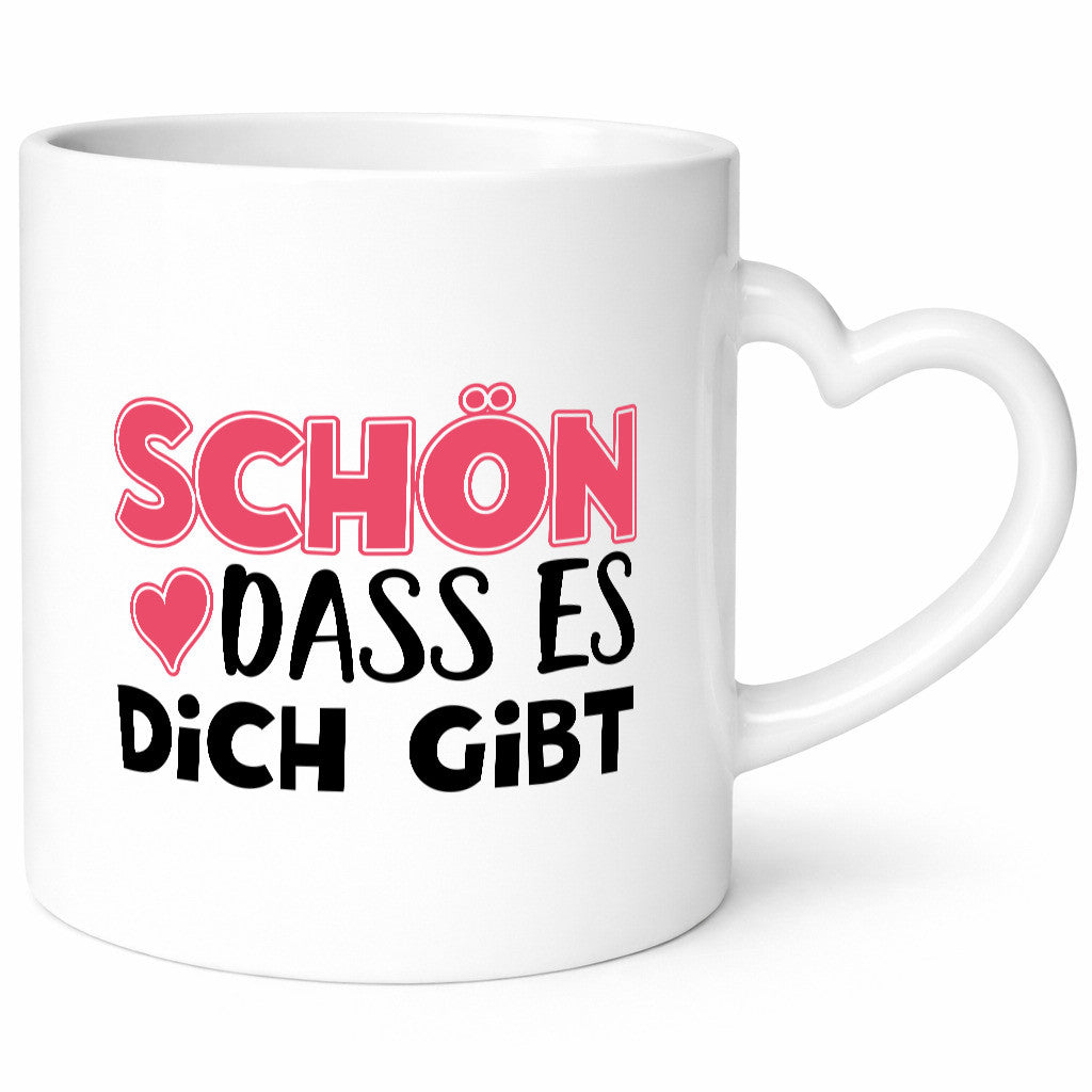 Schön dass es dich gibt | Herz Tasse Freundschaft lustig Humor Geschenkidee