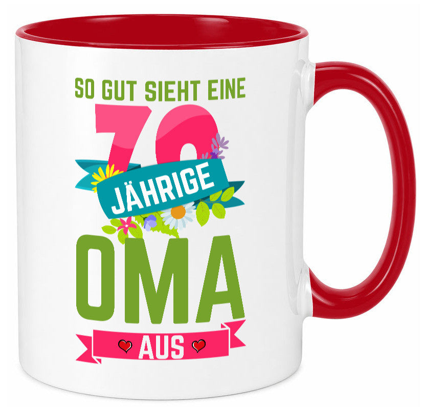 70. Geburtstag | 70 Jährige Oma Großmutter Geschenkidee Familie Humor Tasse