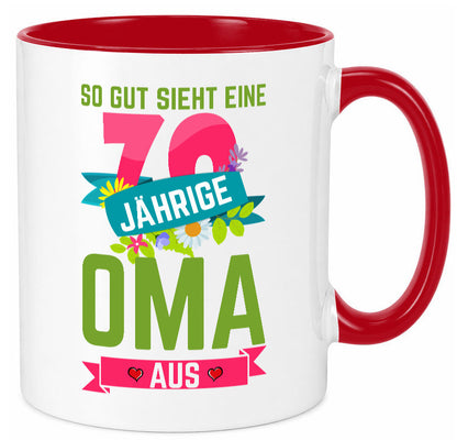 70. Geburtstag | 70 Jährige Oma Großmutter Geschenkidee Familie Humor Tasse