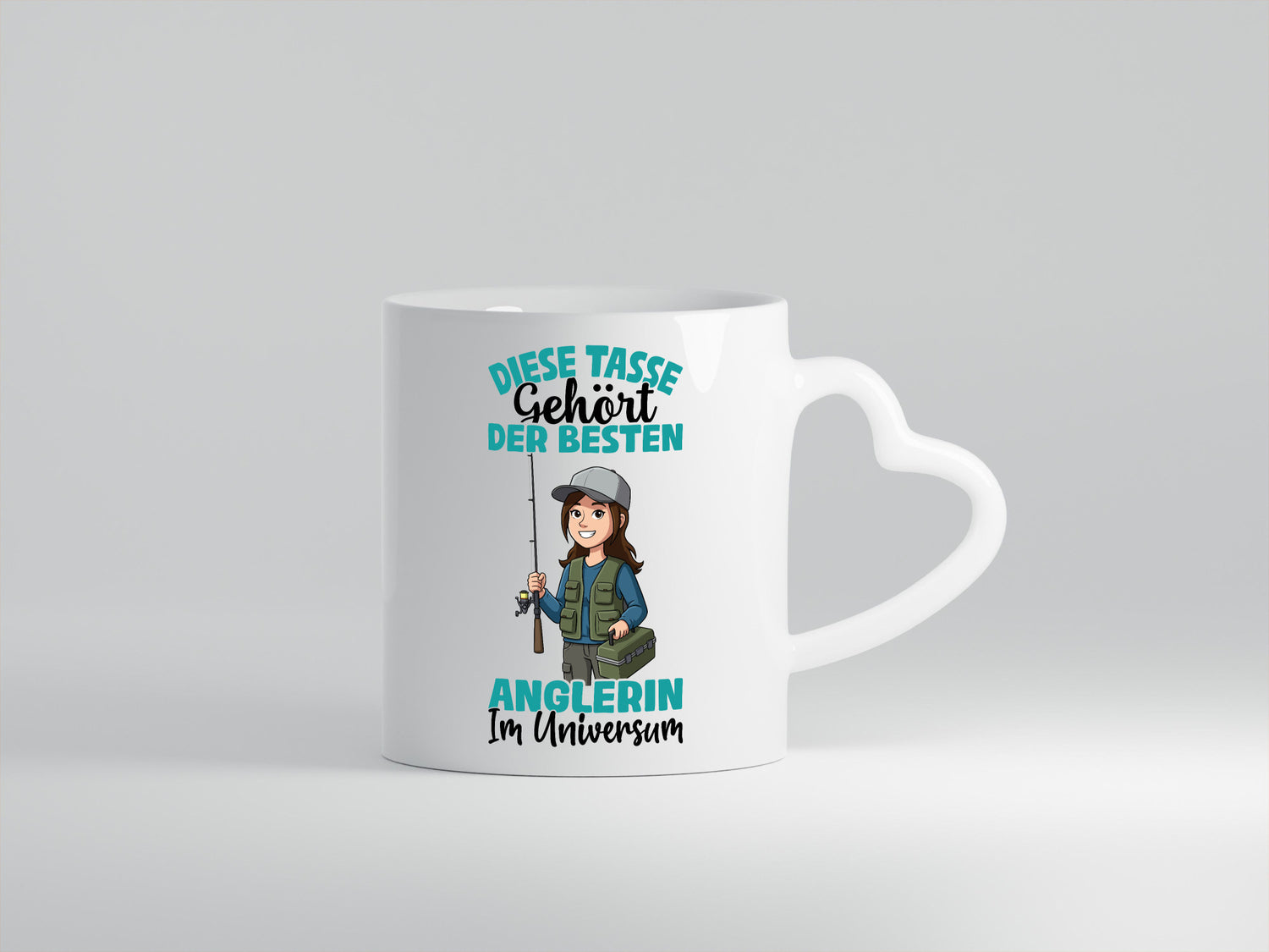 Im Universum: Anglerin | Angeln Fischerin lustiger Spruch Geschenk Humor