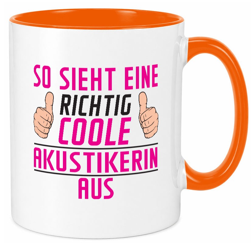 Richtig Coole Akustikerin | Akustik Hörgeräteakustik Geschenk Humor Tasse