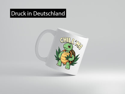 Chill ma | Cannabis Schildkröte v2 Geschenk Humor Geschenkidee lustiger Spruch