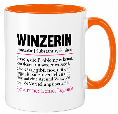 Winzerin | lustige Spruch Weinbauer Wein Beruf lustiger Geschenk Arbeit Tasse
