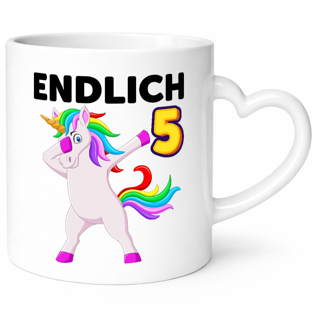 5. Geburtstag | endlich 5 Jahre Einhorn Mädchen lustiger Spruch Geschenk