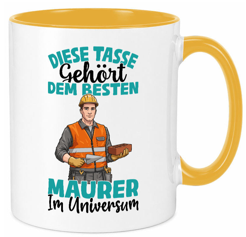 Im Universum: Maurer | Bau Handwerker Geschenkidee Humor Tasse