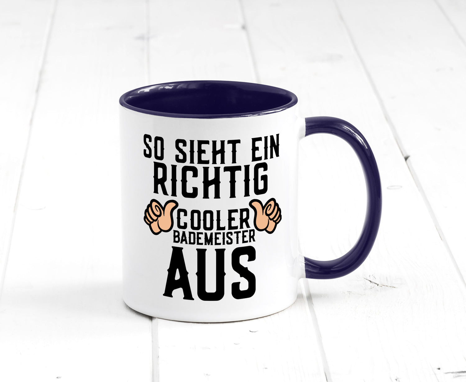 Richtig cooler Bademeister | Daumen hoch Schwimmbad lustig Humor Geschenkidee