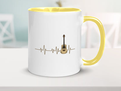 Gitarre Herzschlag | Motiv Musiker Rock Musik lustig Humor Geschenkidee