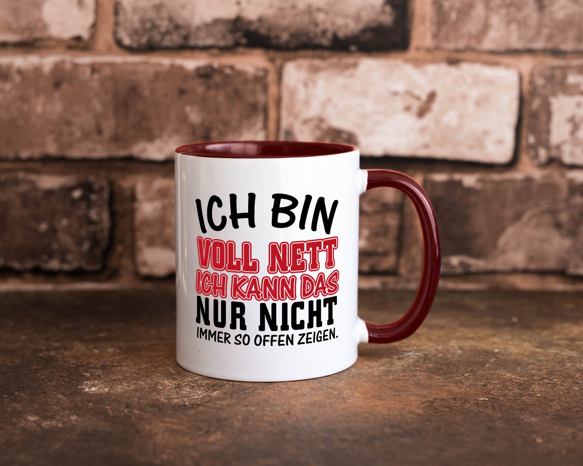 Ich bin voll nett Geschenkidee Humor Tasse