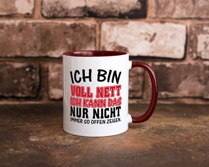 Ich bin voll nett Geschenkidee Humor Tasse