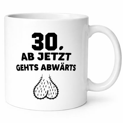 30 Jahre alt | Ab jetzt gehts abwärts lustiger Spruch Geschenk Humor