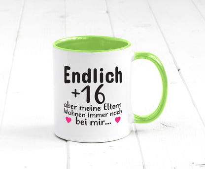 Endlich 16 | Geburtstag Tasse Spruch Mädchen Geschenkidee Humor