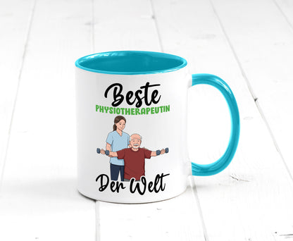 Beste Physiotherapeutin v3 lustig Humor Geschenkidee Geschenk Tasse