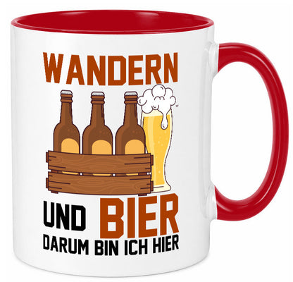 Wandern und Bier darum bin ich hier | Bierkasten lustiger Spruch Geschenk Humor